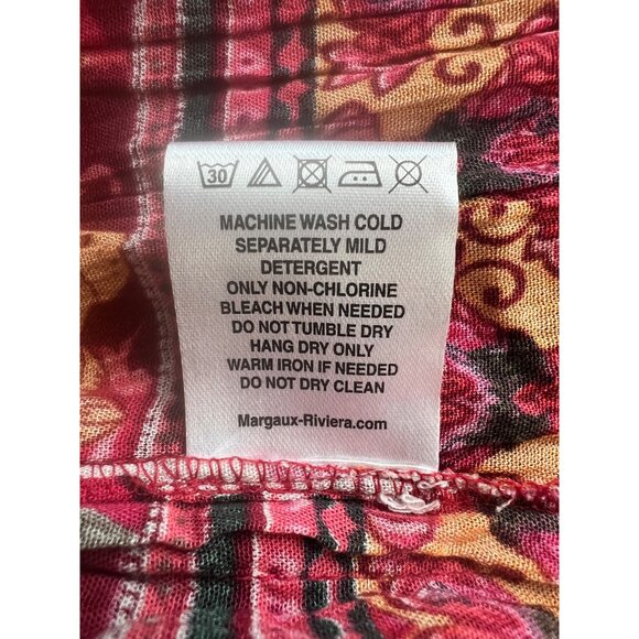 Margaux Riviera Womens Fuschia Floral Bohemian Off the Shoulder Maxi Dress 2X - Picture 7 of 12